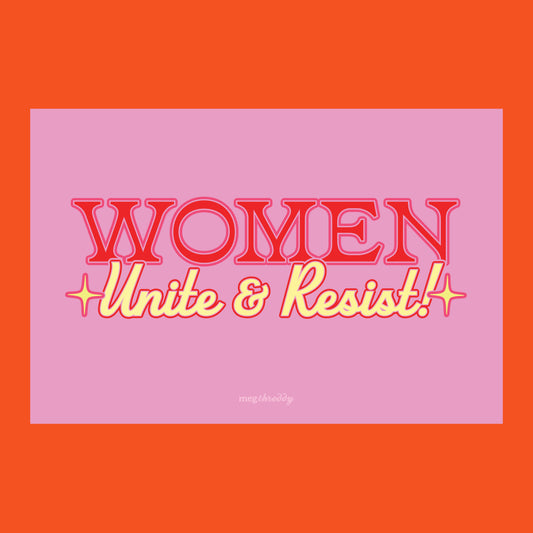 Women Unite & Resist Postcard