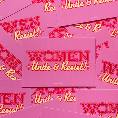 Women Unite & Resist Postcard